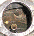 view of clutch through inspection hole